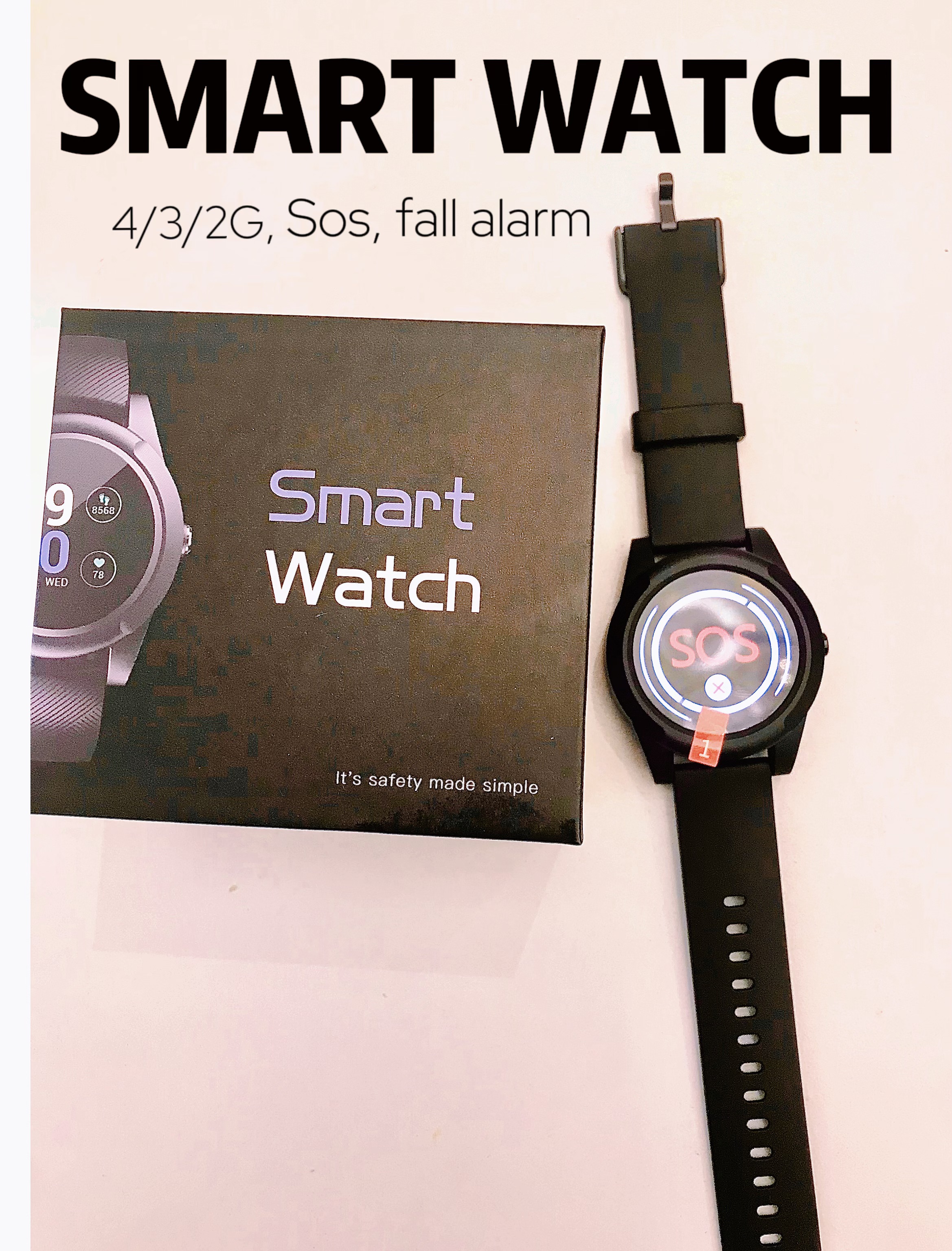 Fall Detection Watch - Singapore Seniors Phone Plan EV05 4G