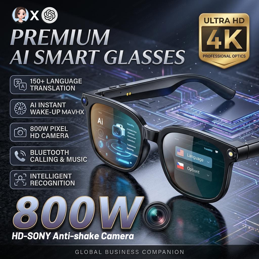 2026 4K 8MP Smart Glasses Men  - Smart Glasses Lens recensione e prezzo