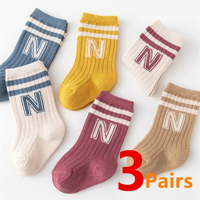 3 Pairs Baby Letter Socks Knit - Baby Sock Oximeter recensione e prezzo