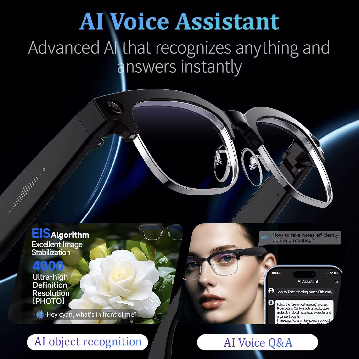 2026 World Premiere 4K HD Came - Smart Glasses Lens recensione e prezzo