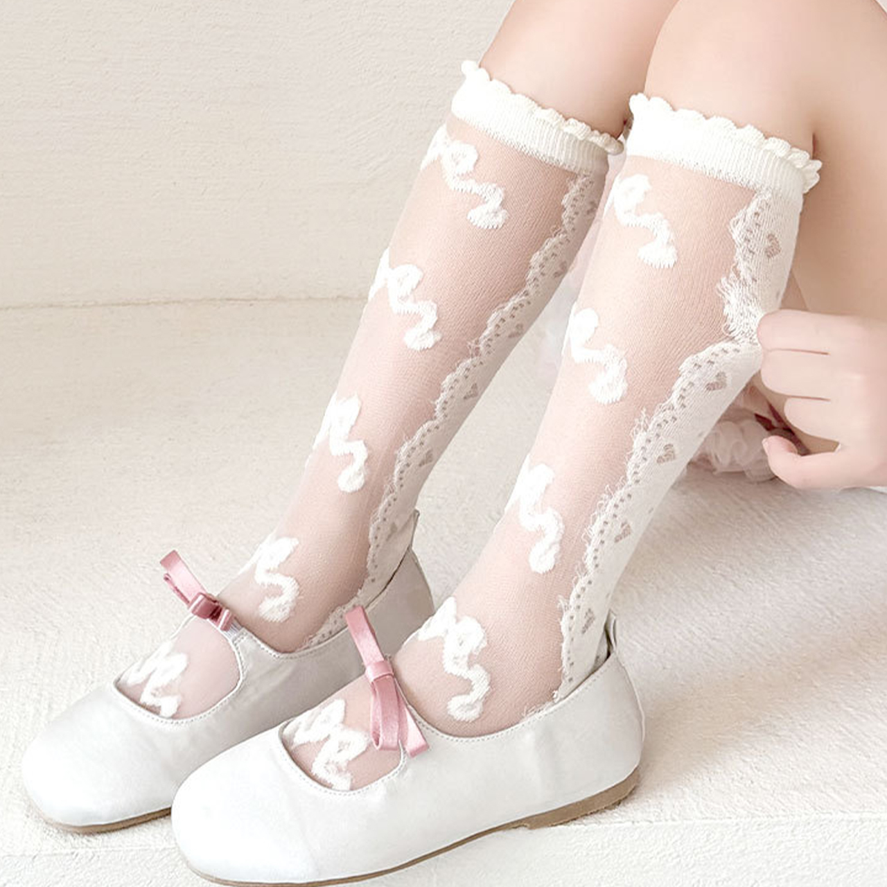 3 Pairs Lace Bow Baby Girl Lon - Baby Sock Oximeter recensione e prezzo