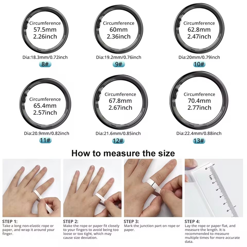 R09 Smart Ring Men Women with  - Temperature Ring Skin recensione e prezzo