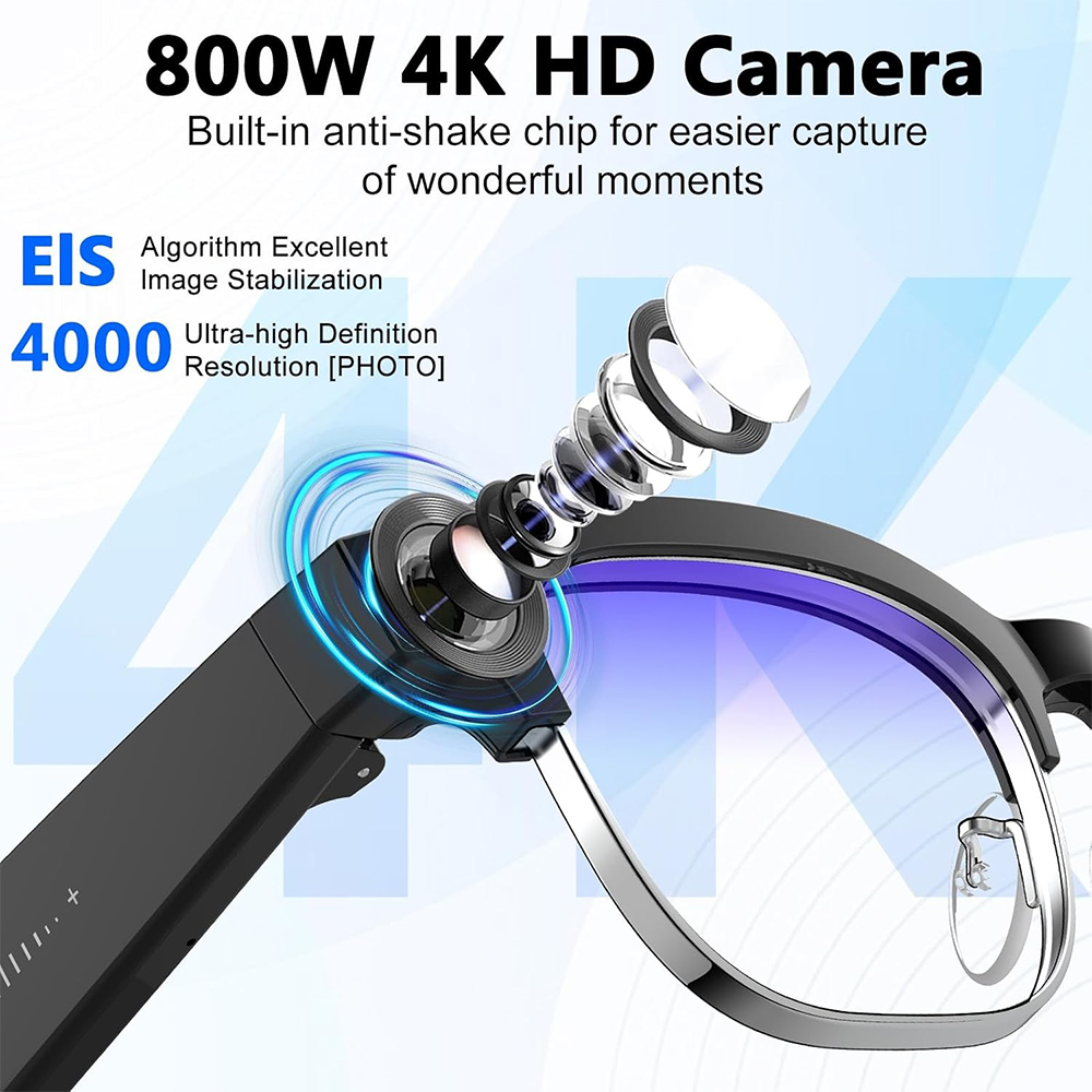 4K Smart AI Glasses 8MP Camera - Smart Glasses Lens recensione e prezzo