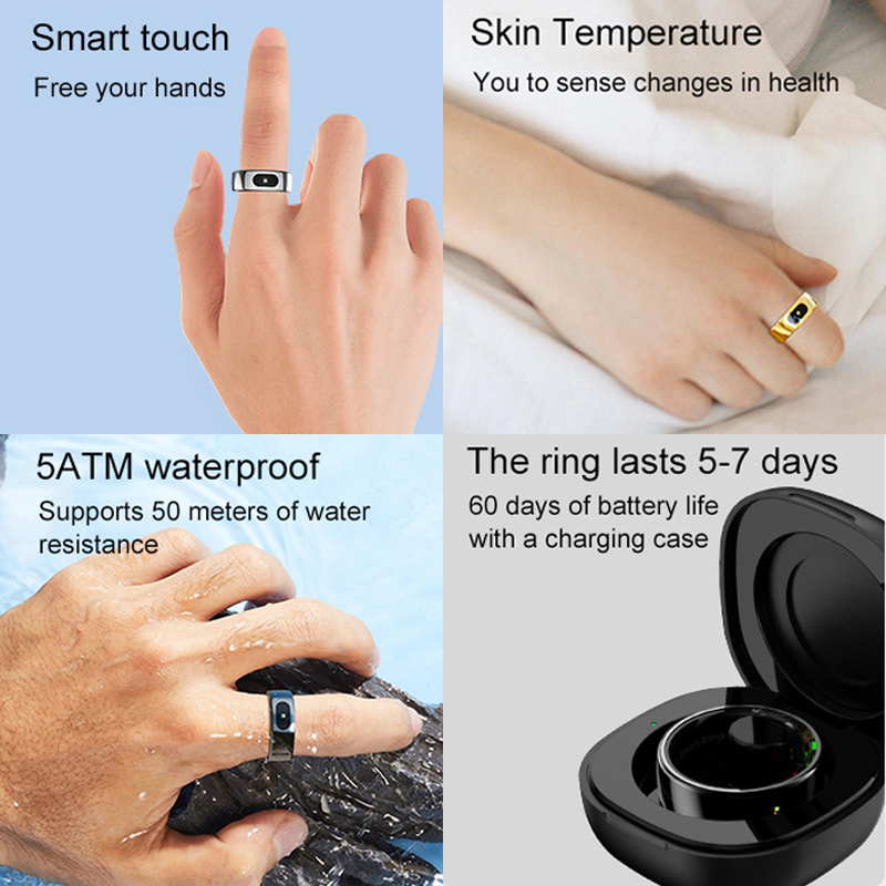 Smart Ring Men Women with Char - Temperature Ring Skin recensione e prezzo