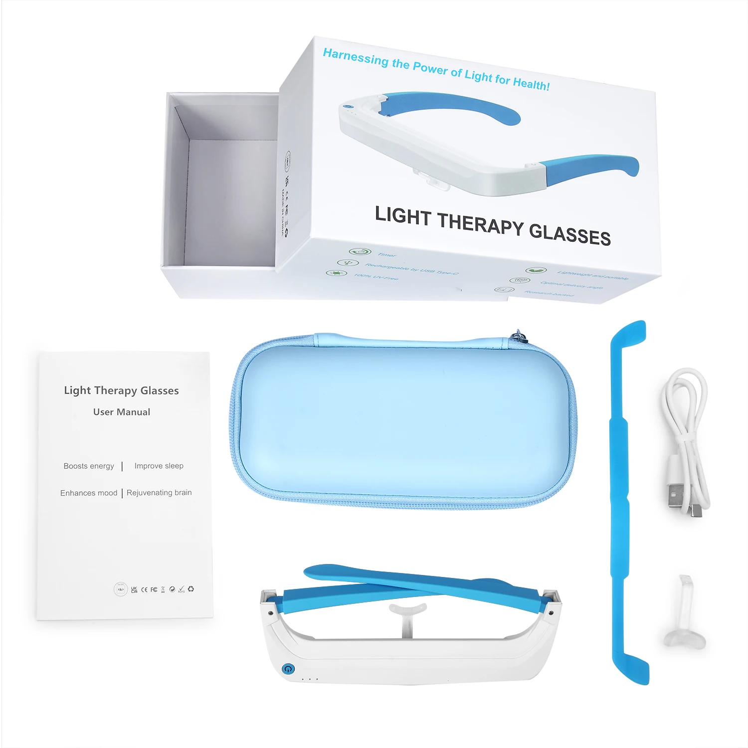 SAD Light Therapy Glasses Red  - Light Therapy Glasses recensione e prezzo