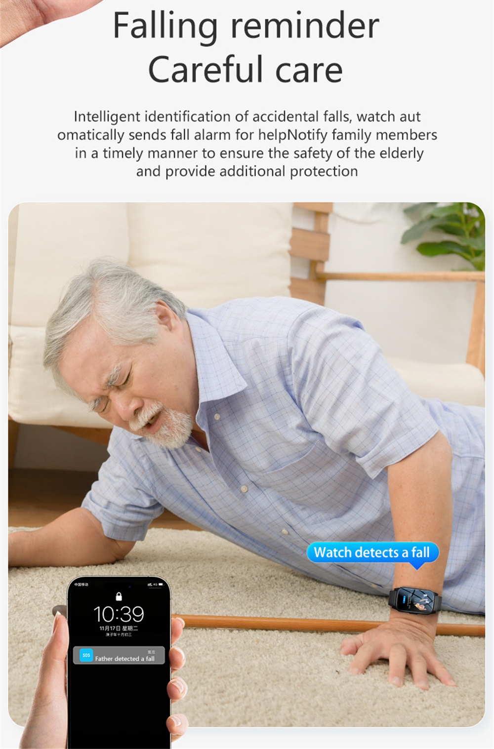 Elderly Smart Watch For Senior - Fall Detection Watch recensione e prezzo