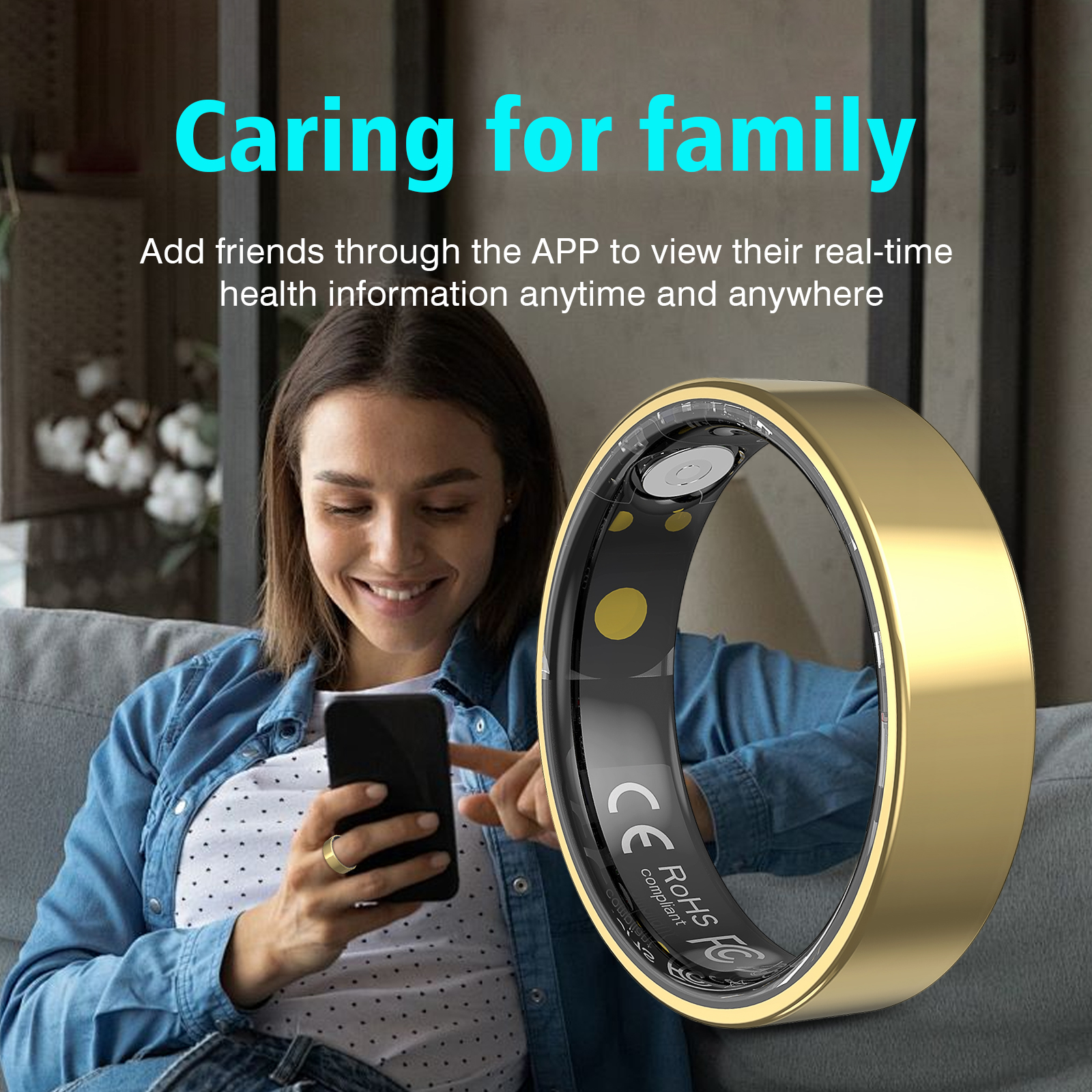 Smart Ring Men Women with Char - Temperature Ring Skin recensione e prezzo