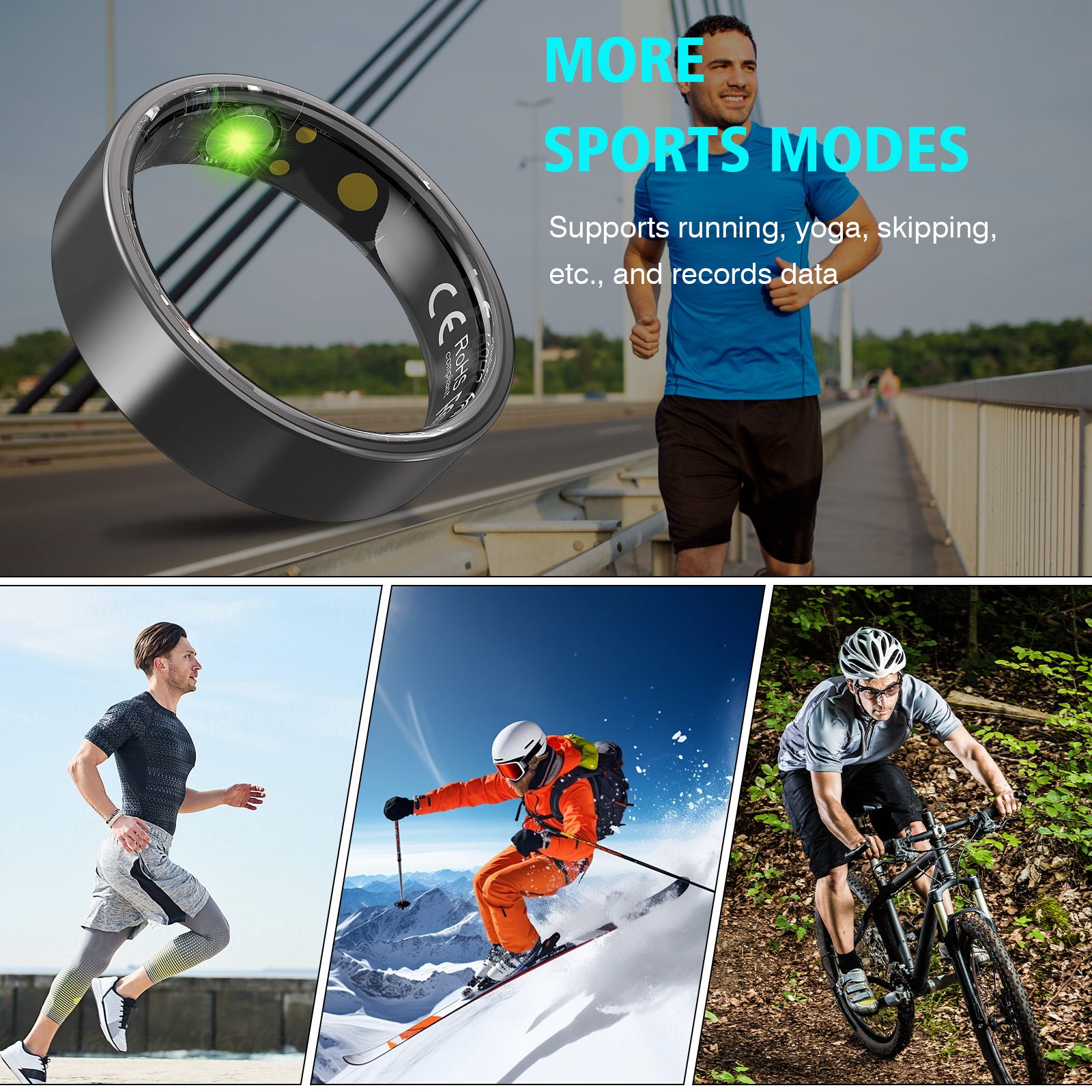 Smart Ring Men Women with Char - Temperature Ring Skin recensione e prezzo