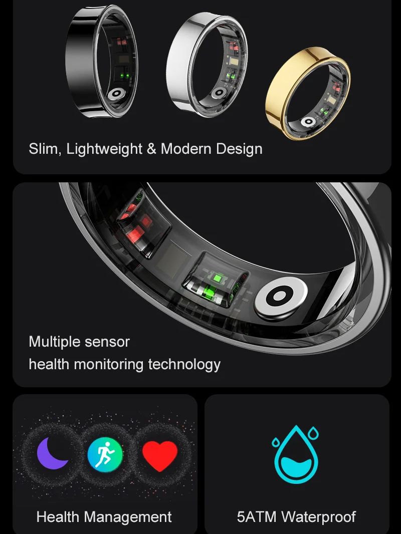 New Smart Ring R09 Health Moni - Temperature Ring Skin recensione e prezzo