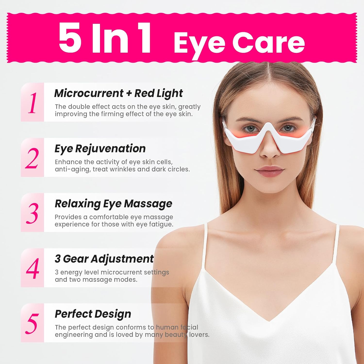 Microcurrent EMS Eye Massager  - Light Therapy Glasses recensione e prezzo