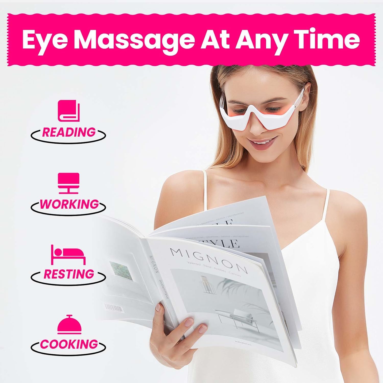Microcurrent EMS Eye Massager  - Light Therapy Glasses recensione e prezzo