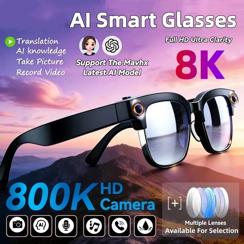 8K AI Smart Glasses Bluetooth  - Smart Glasses Lens recensione e prezzo
