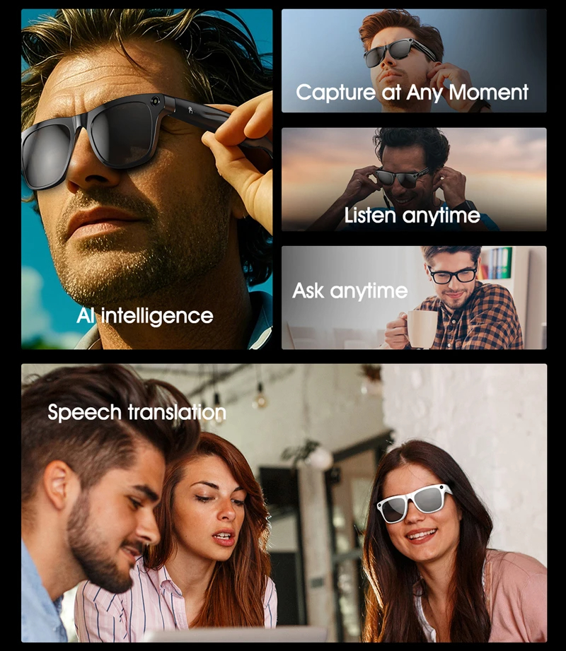 8K AI Smart Glasses Bluetooth  - Smart Glasses Lens recensione e prezzo