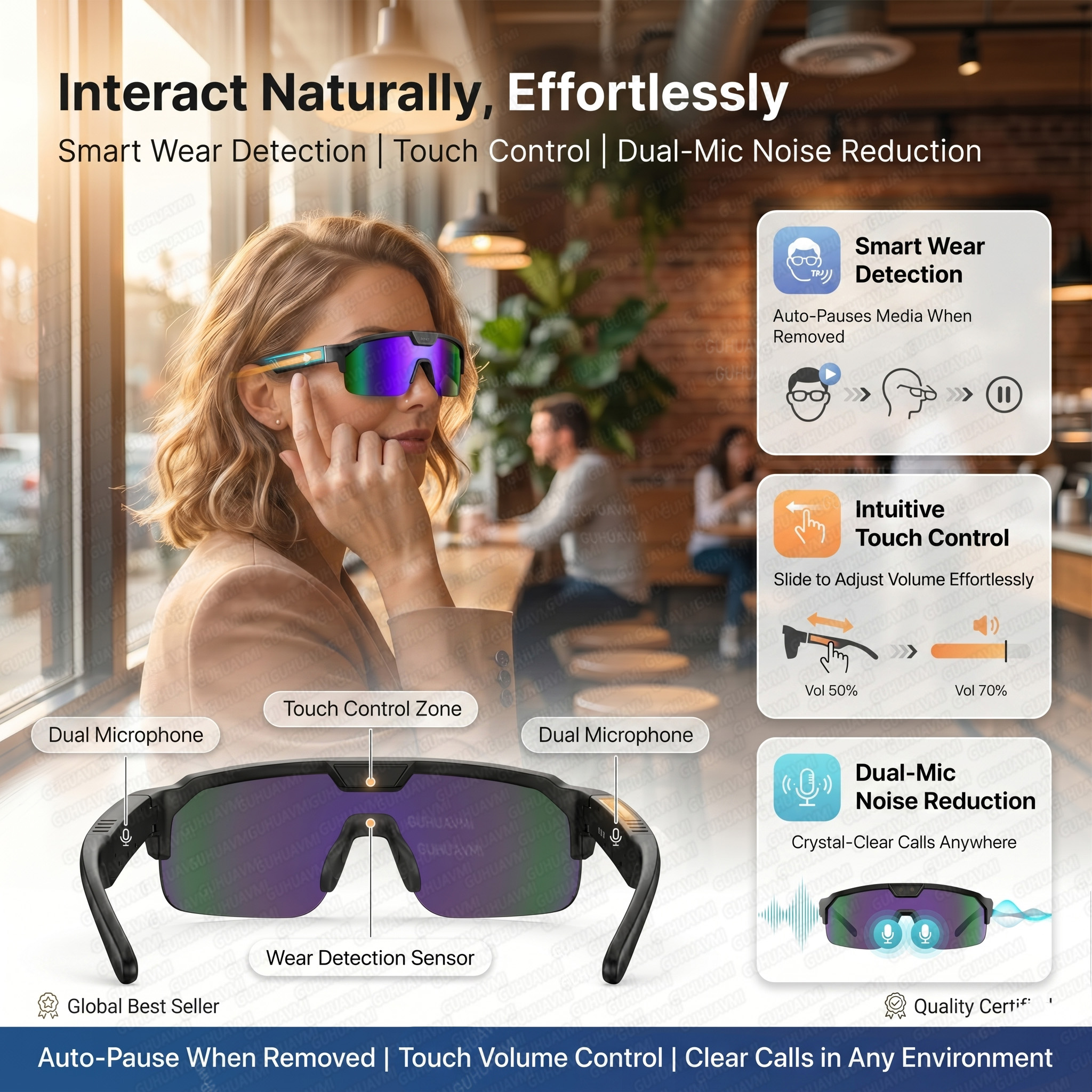 Smart Glasses with 4K HD Anti- - Smart Glasses Lens recensione e prezzo